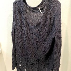 Large distressed Free People sweater
